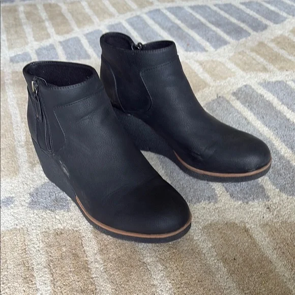 black wedge dress boots Adrena Tall Wedge Boot